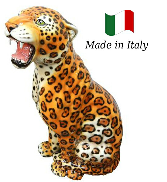 楽天市場】ジャガー 置物 オブジェ 103G 【送料無料】 イタリア 陶器