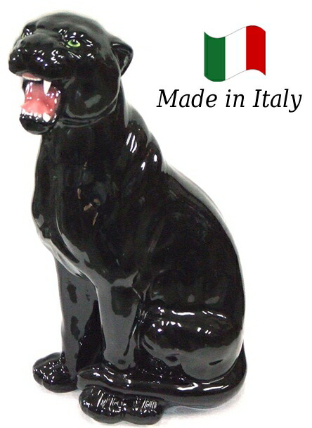 楽天市場】黒ヒョウ ブラック レオパード パンサー 置物 オブジェ h6