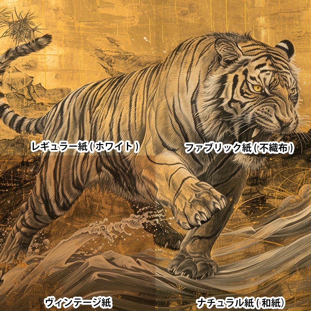 楽天市場】虎 トラ タイガー 猛虎 縁起物 ポスター 用紙とサイズが