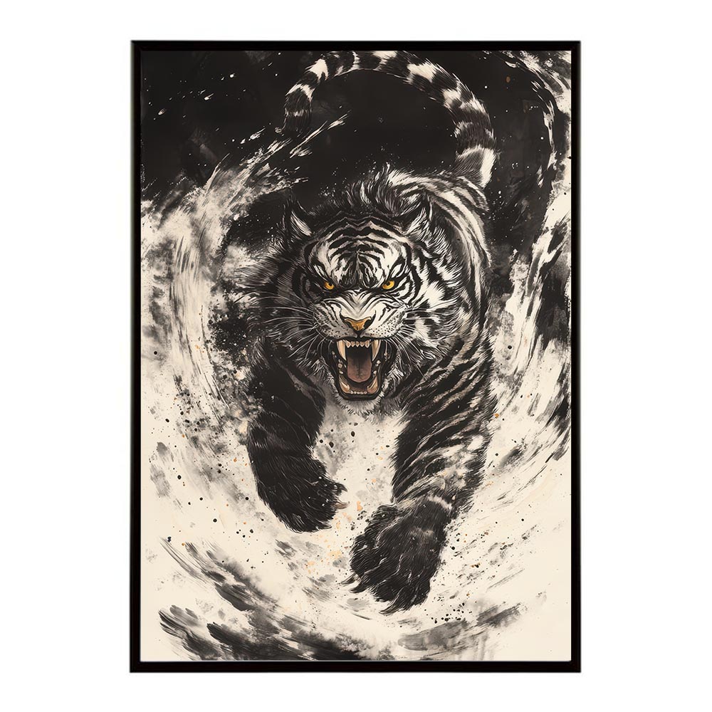 楽天市場】トラ 虎 絵画 掛け軸風 浮世絵 画家 日本 和風 絵 アート