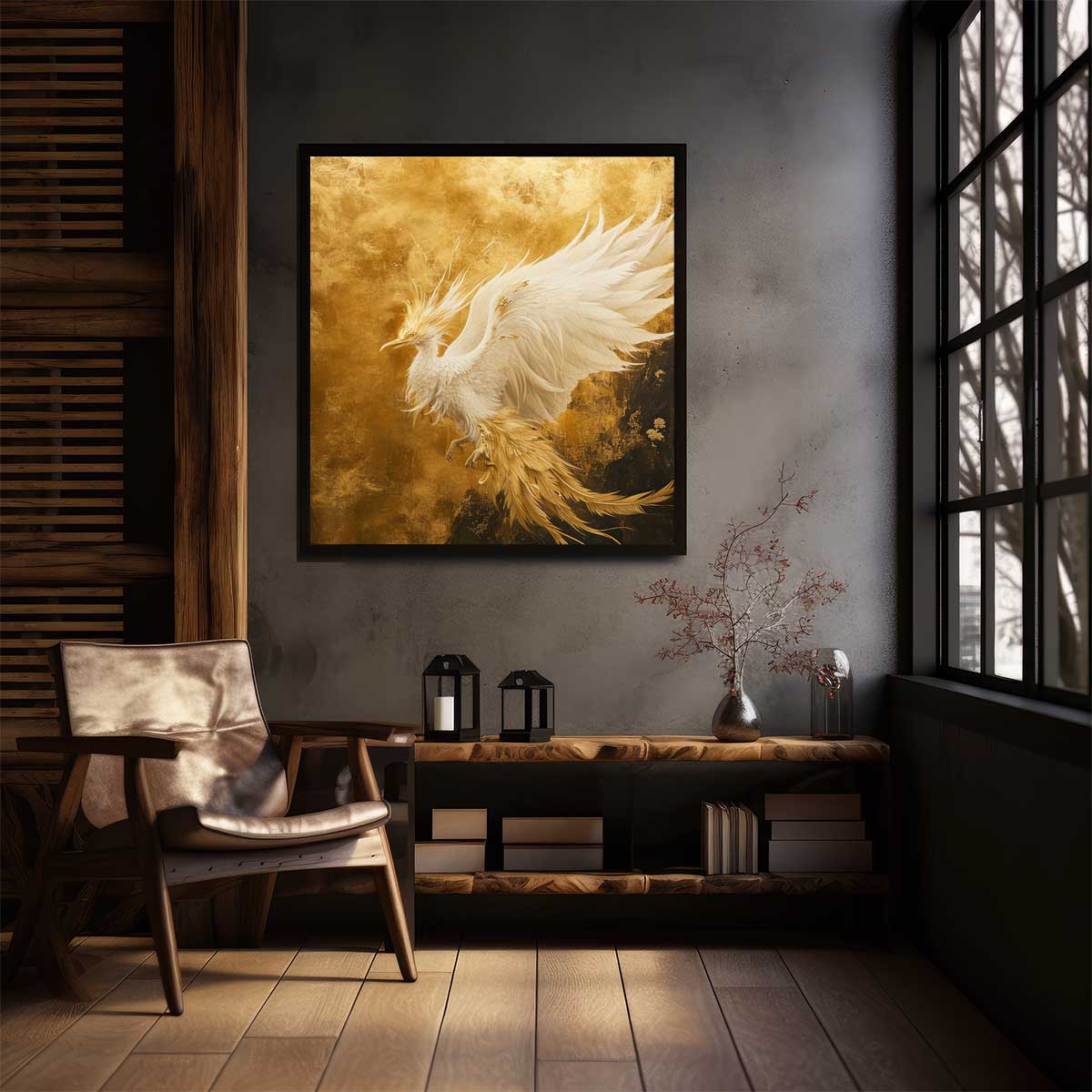 楽天市場】鳳凰 ほうおう フェニックス 開運 正方形ポスター 豪華 絵画