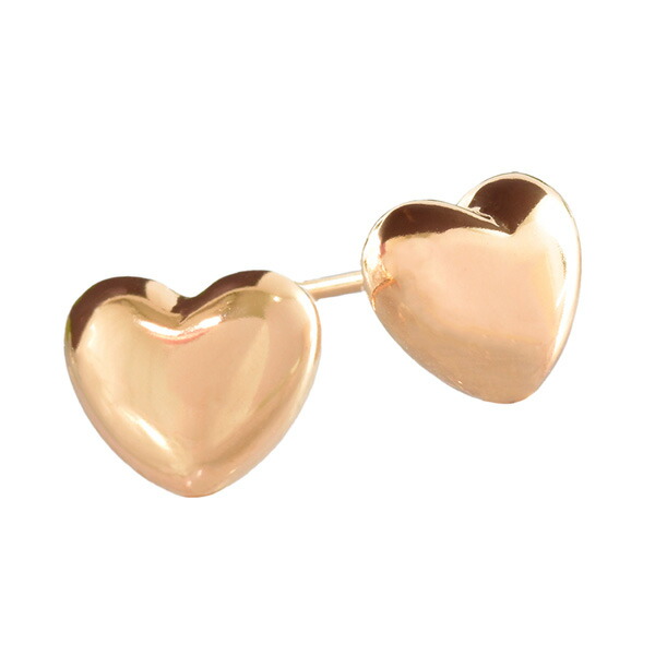 楽天市場】ハート ピアス K18イエローゴールド 地金ピアス 【SS】【S