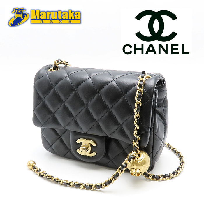 楽天市場】シャネル ミニマトラッセ ラム ブラック チェーン