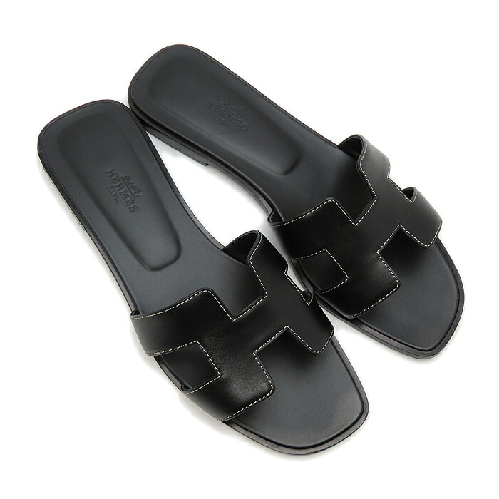 楽天市場】エルメス サンダル オラン ブラック 黒 38 約24.5cm