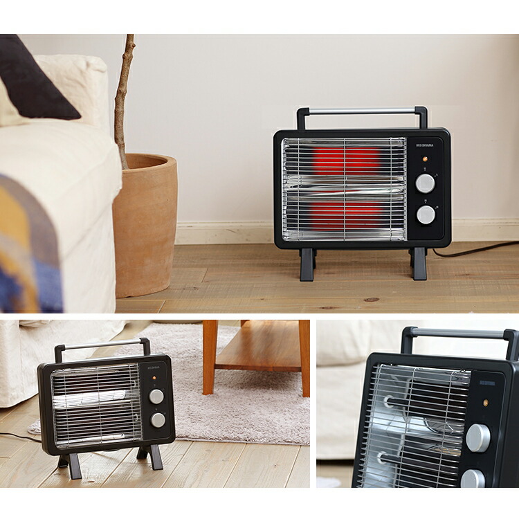 楽天市場】遠赤外線電気ストーブ 小型 ブラックコートヒーター