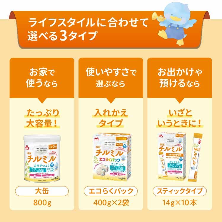 楽天市場】森永 チルミル エコらくパック つめかえ用 800g 粉ミルク