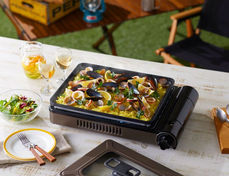 楽天市場】カセットガスホットプレート 焼き上手さんβ ブラウン CB-GHP