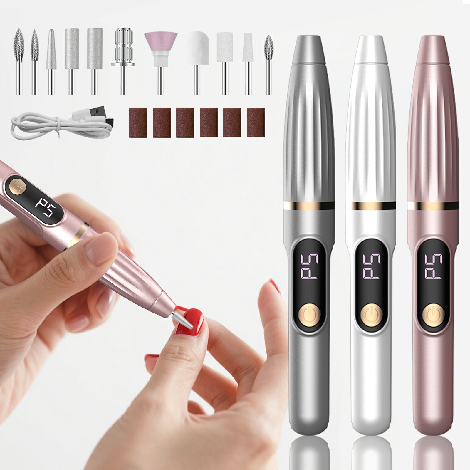 ネイル ドリル マシン TP289 充電 40000RPM コードレス ネイル ドリル