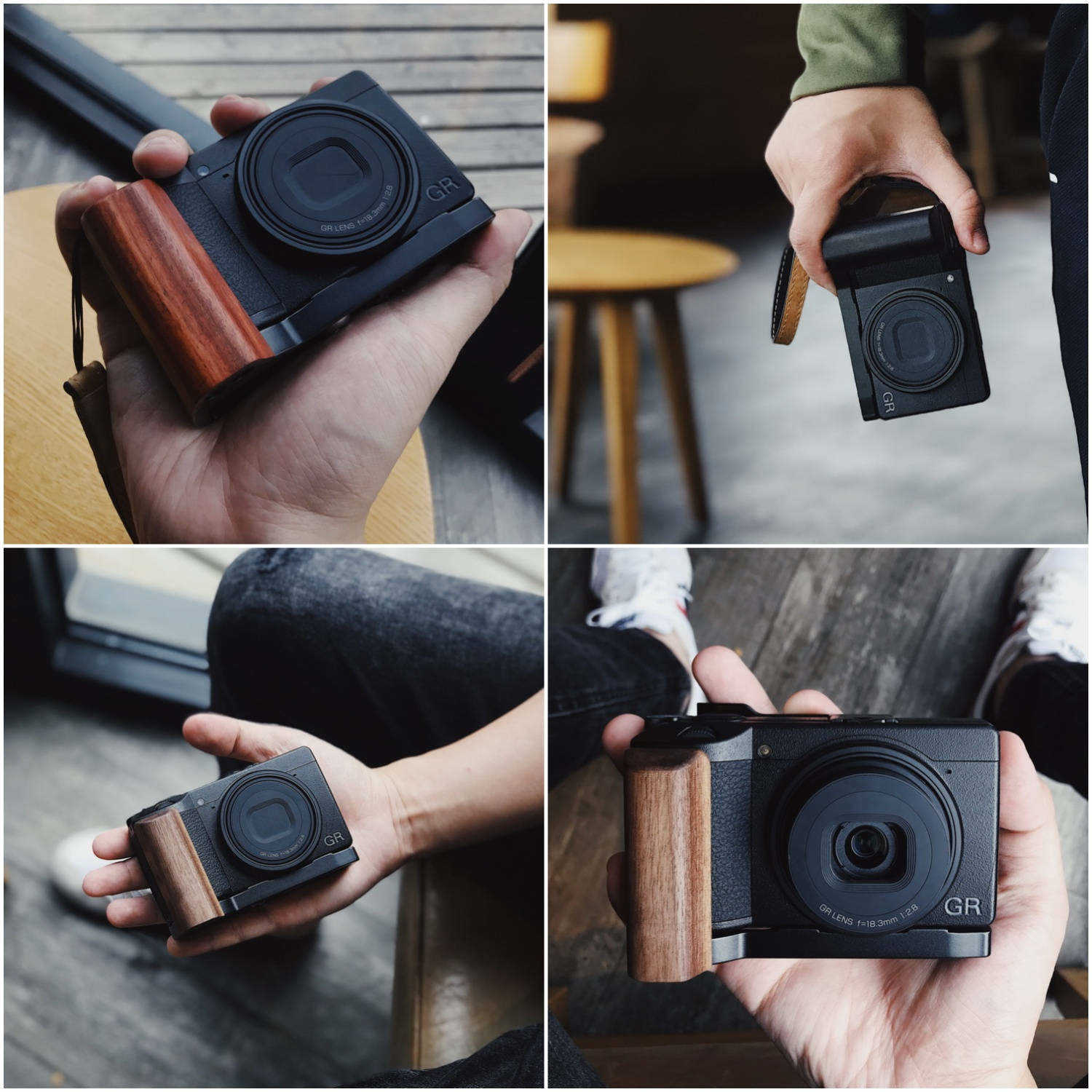 楽天市場】RICOH GR3 GRIIIX 専用 ハンドグリップメタル 檀木材