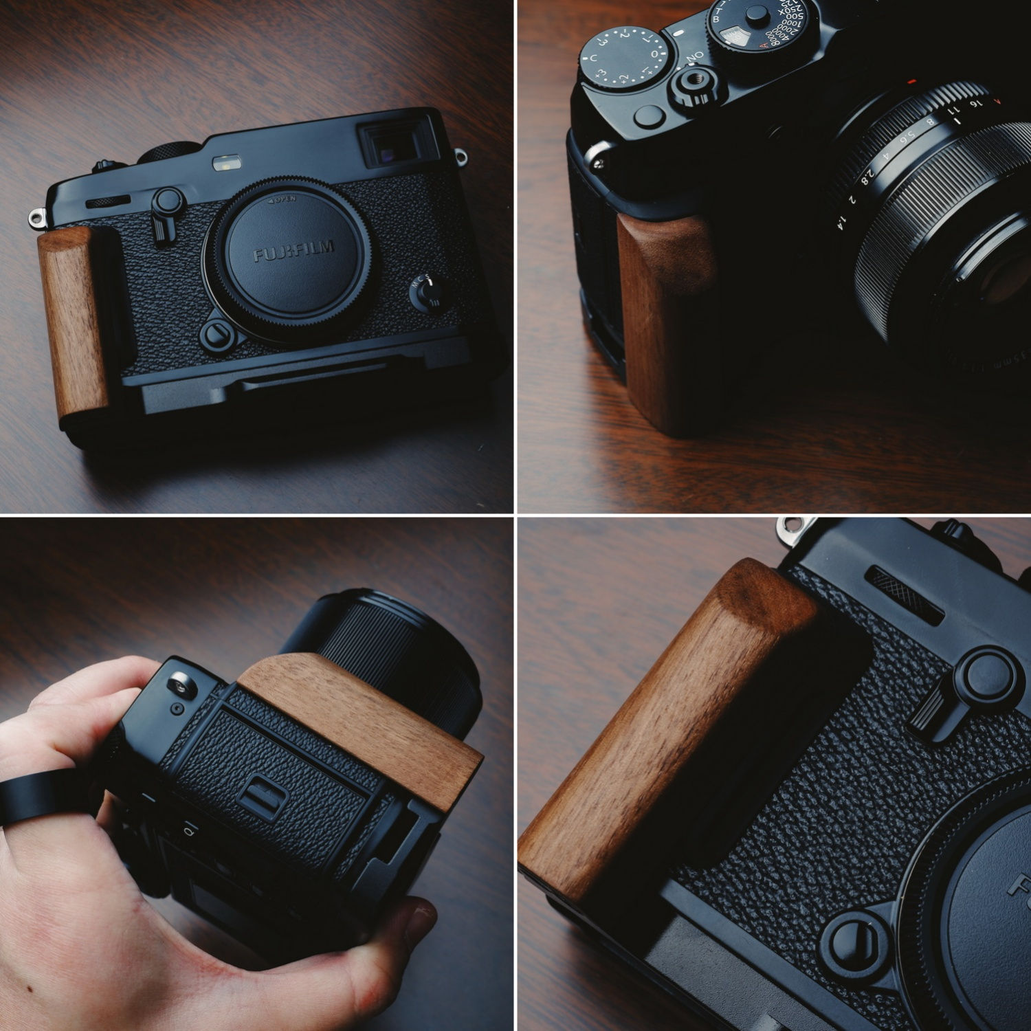 楽天市場】FUJIFILM X-pro3 専用 ハンドグリップメタル 檀木材
