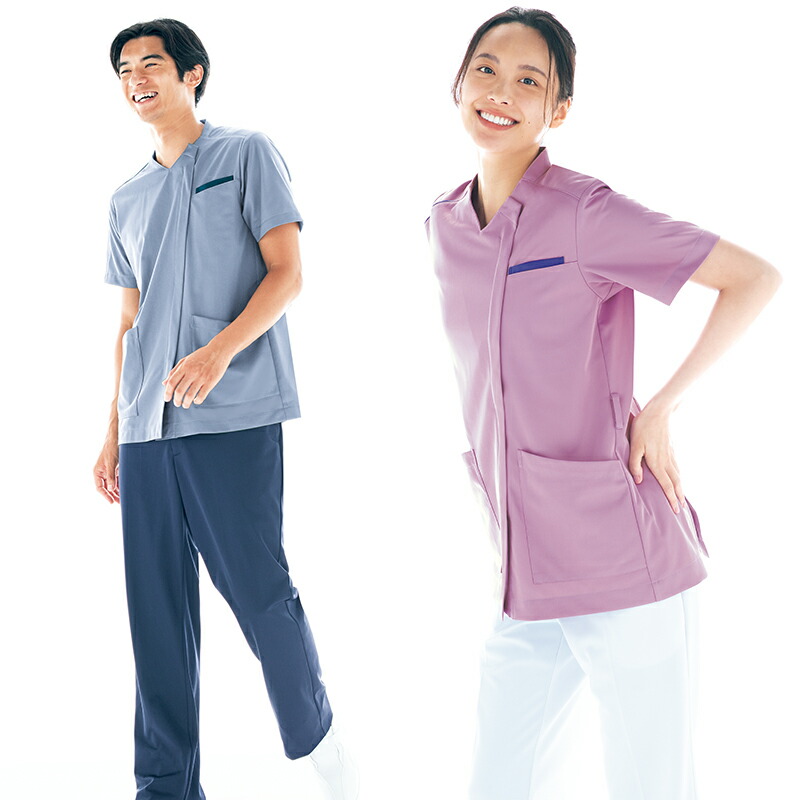 楽天市場】白衣 スクラブ 半袖 MS003［男女兼用］ MONTBLANC 住商