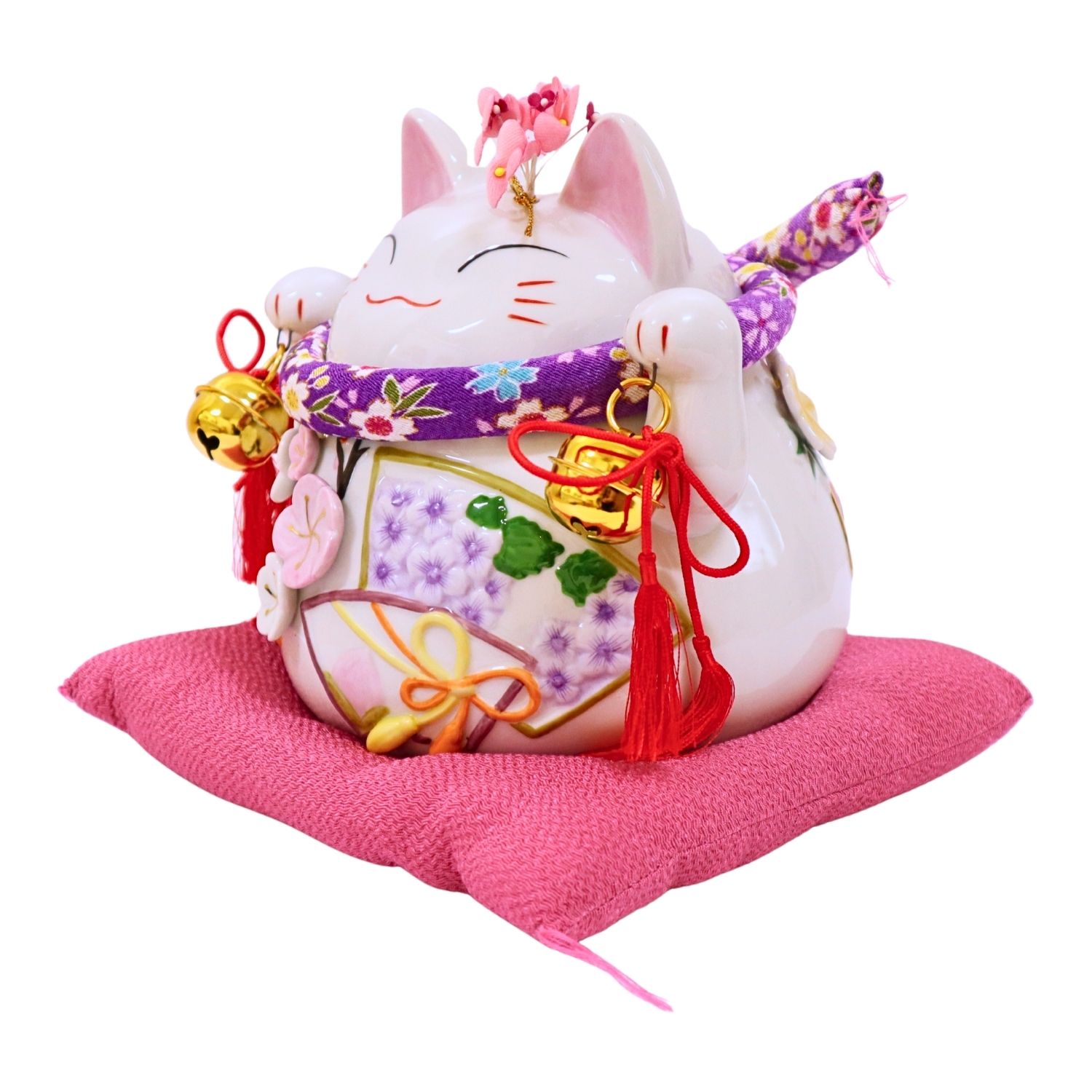 楽天市場】貯金箱 招き猫 猫舎道楽堂本舗 四季の花バンク (小) NB005