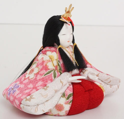 楽天市場】雛人形 親王平飾り 木目込人形 木村一秀作 桃山雛 ピンク