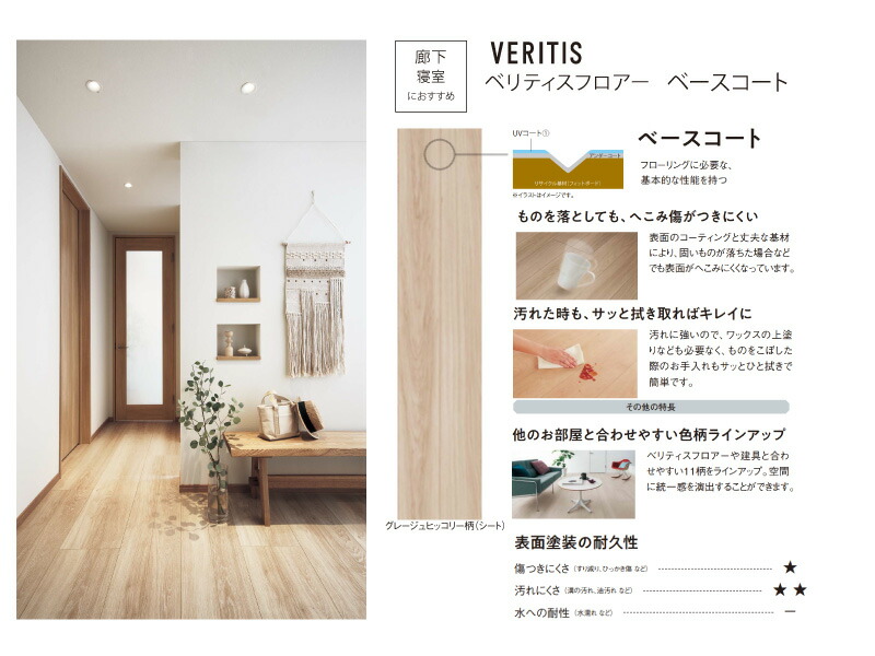 楽天市場】ベリティスフロアー ベースコート 非耐熱 半坪 3枚 303×1818