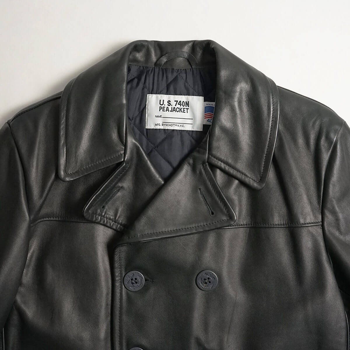 楽天市場】ショット SCHOTT 140 メンズ レザー ダブル ピーコート BIG