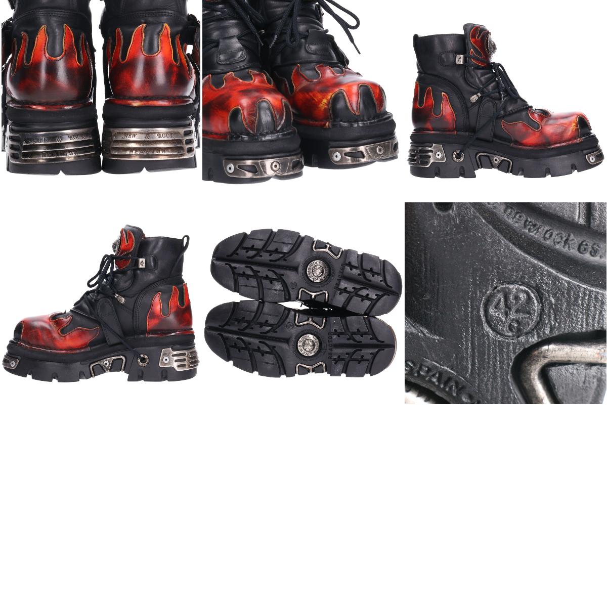 楽天市場】ニューロック NEW ROCK ベルトブーツ ハイヒールブーツ