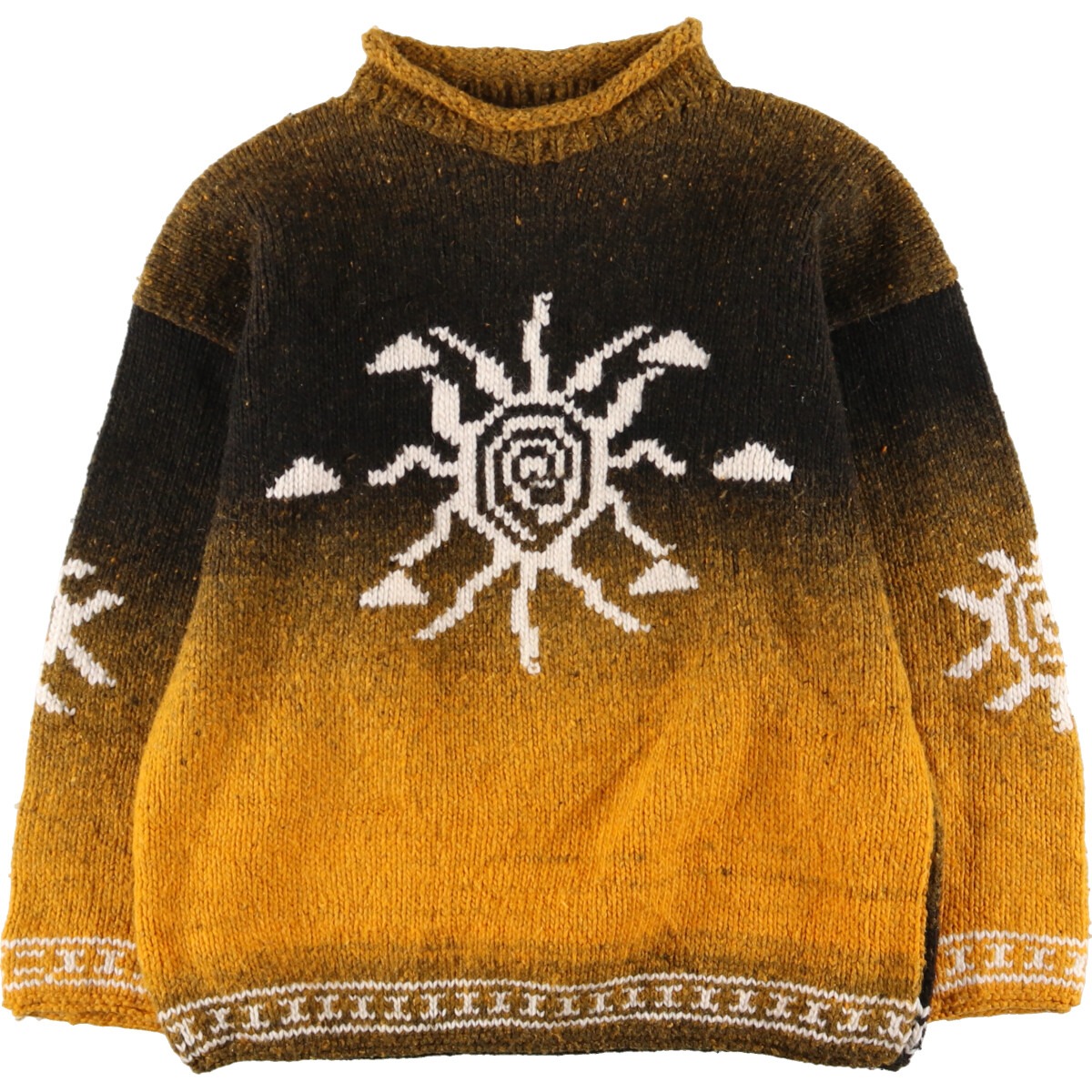 楽天市場】古着 LEMA 太陽柄 ロールネック エクアドルニットセーター