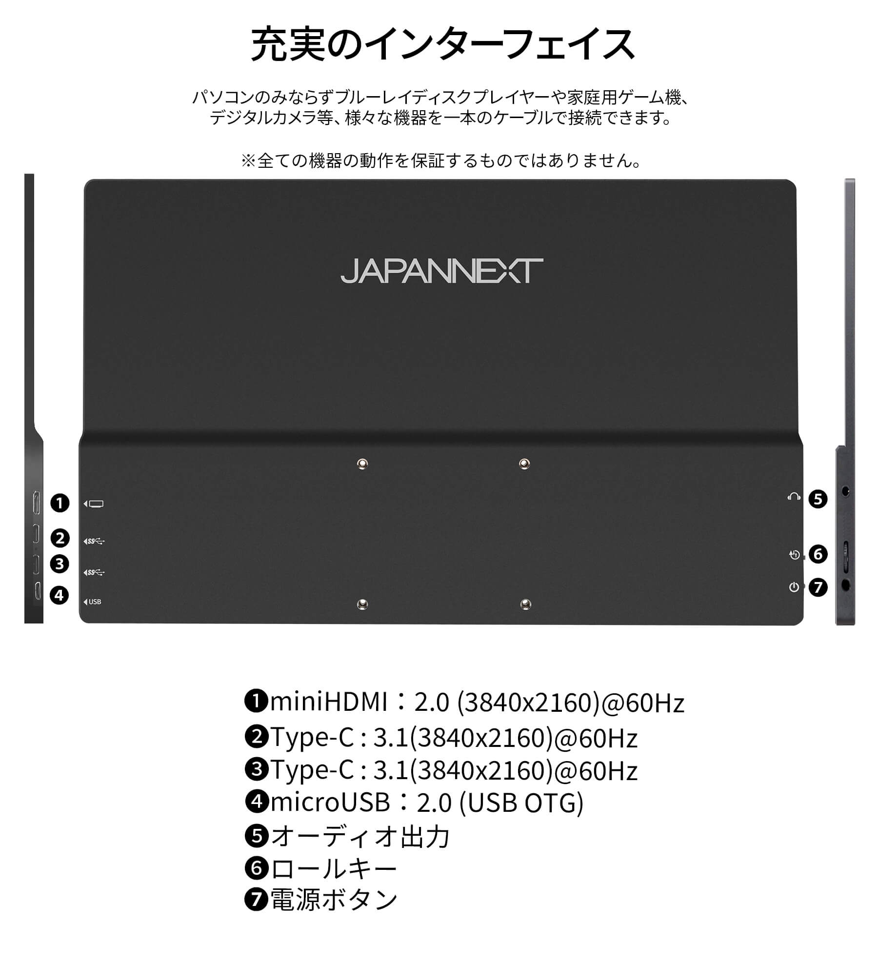 楽天市場】JAPANNEXT 13.3インチ 有機EL(OLED)パネル搭載 4K(3840x2160