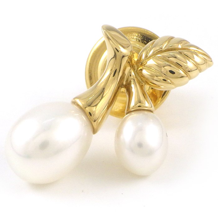 楽天市場】ミキモト MIKIMOTO ピンブローチ チェリー リーフ モチーフ