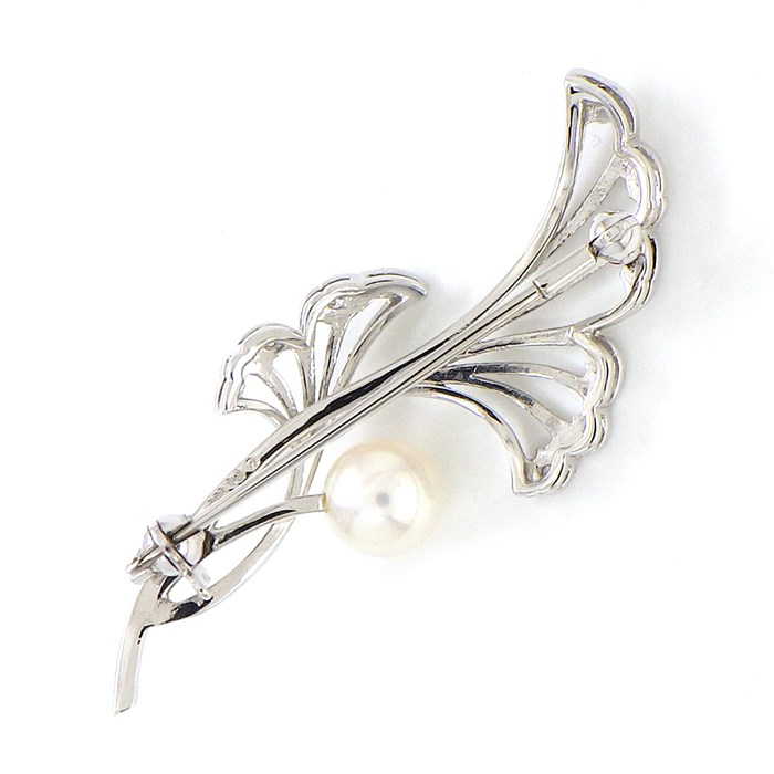 楽天市場】ミキモト MIKIMOTO ブローチ リーフ 葉 銀杏 イチョウ