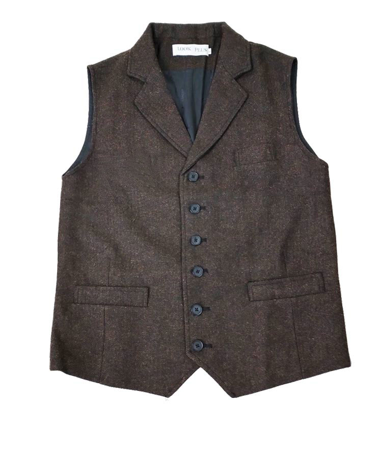 楽天市場】ベスト ジレベスト ジレ メンズ ヘリンボーン 6ボタン