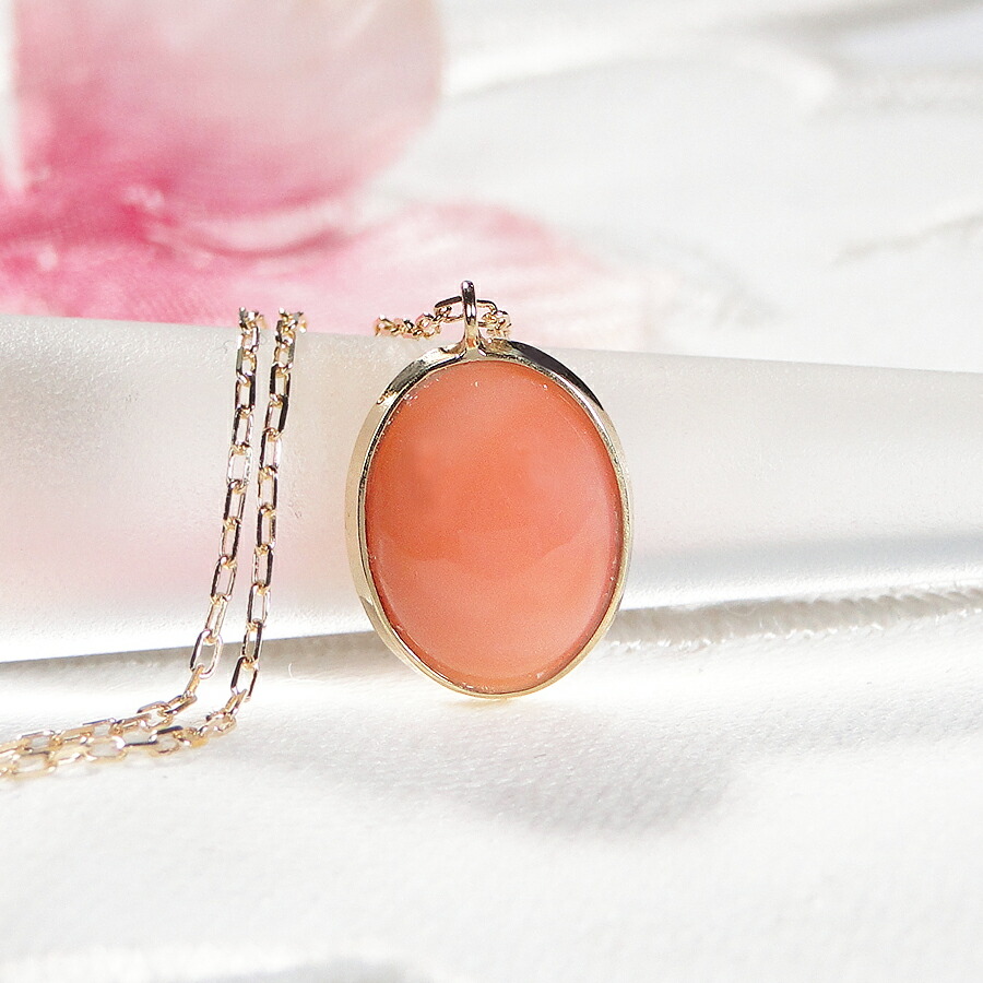 楽天市場】【限定16本】K18YG ピンクサンゴ ペンダント【送料無料