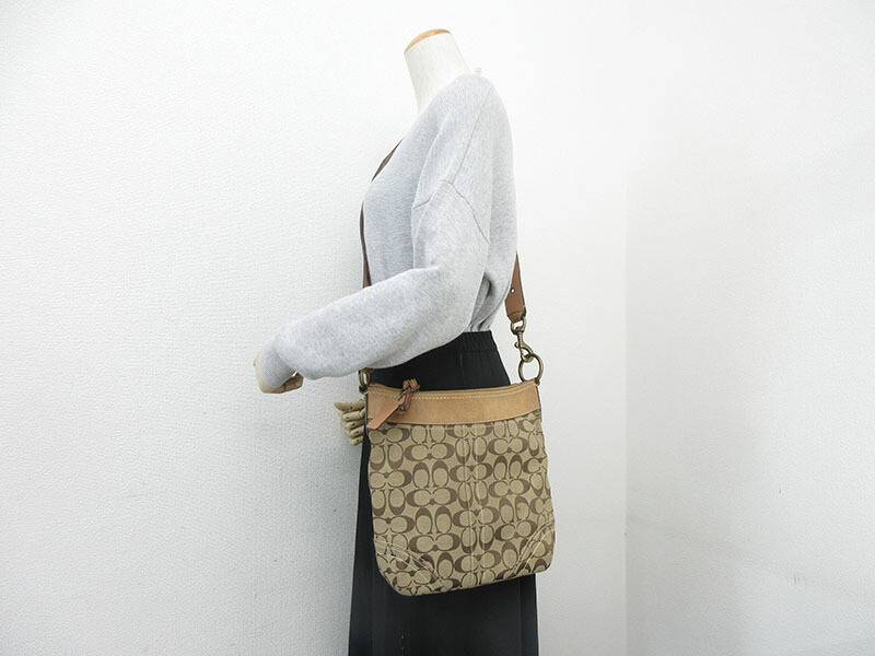 楽天市場】COACH(コーチ) シグネチャー ロングショルダーバッグ 斜め