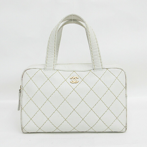 楽天市場】CHANEL(シャネル) ワイルドステッチ ボストンバッグ 白