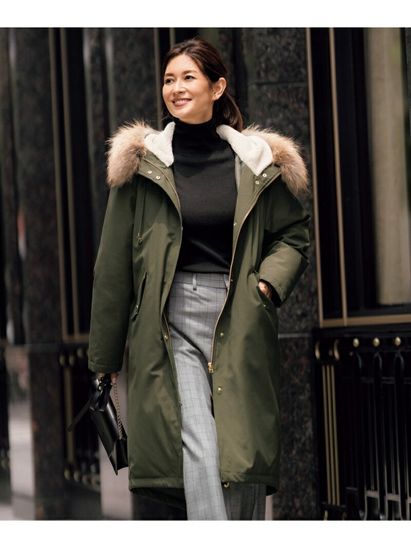 楽天市場】【SALE／60%OFF】【マガジン掲載】ファー付きモッズダウン