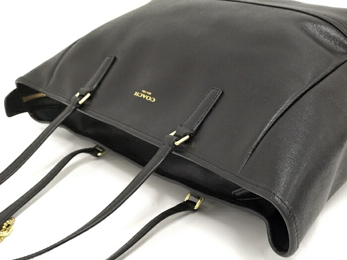 楽天市場】【中古】COACH ロゴ トートバッグ レザー ブラック 23576
