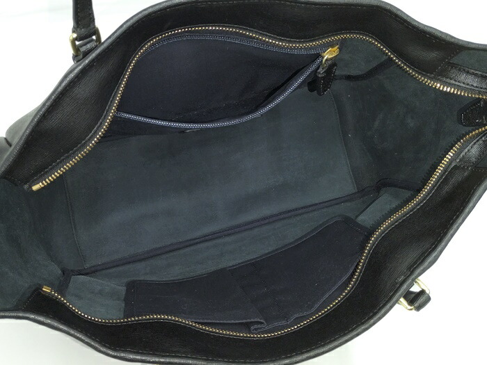 楽天市場】【中古】COACH ロゴ トートバッグ レザー ブラック 23576