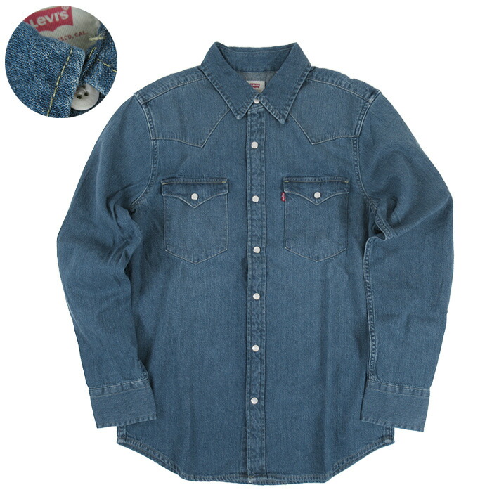 楽天市場】Levi's リーバイス デニムウエスタンシャツ ダーク