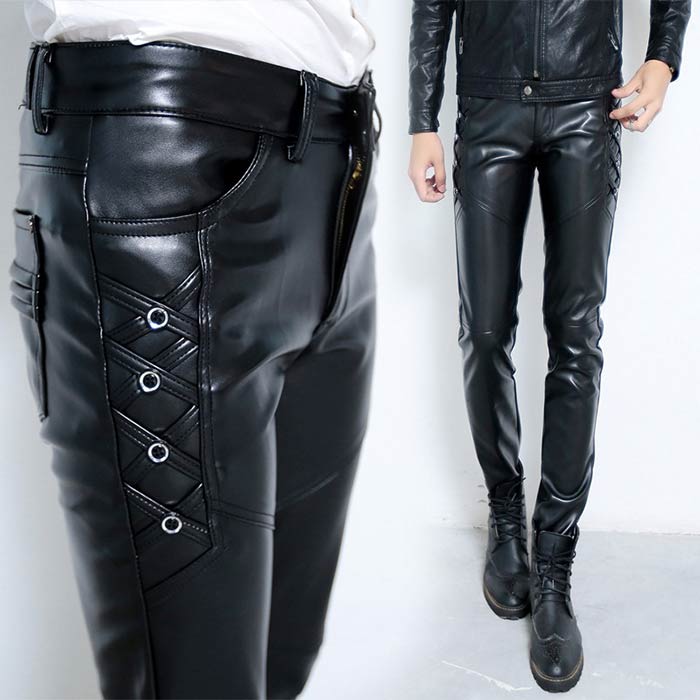 楽天市場】レザーパンツ メンズ 革パン メンズボトム レザパン