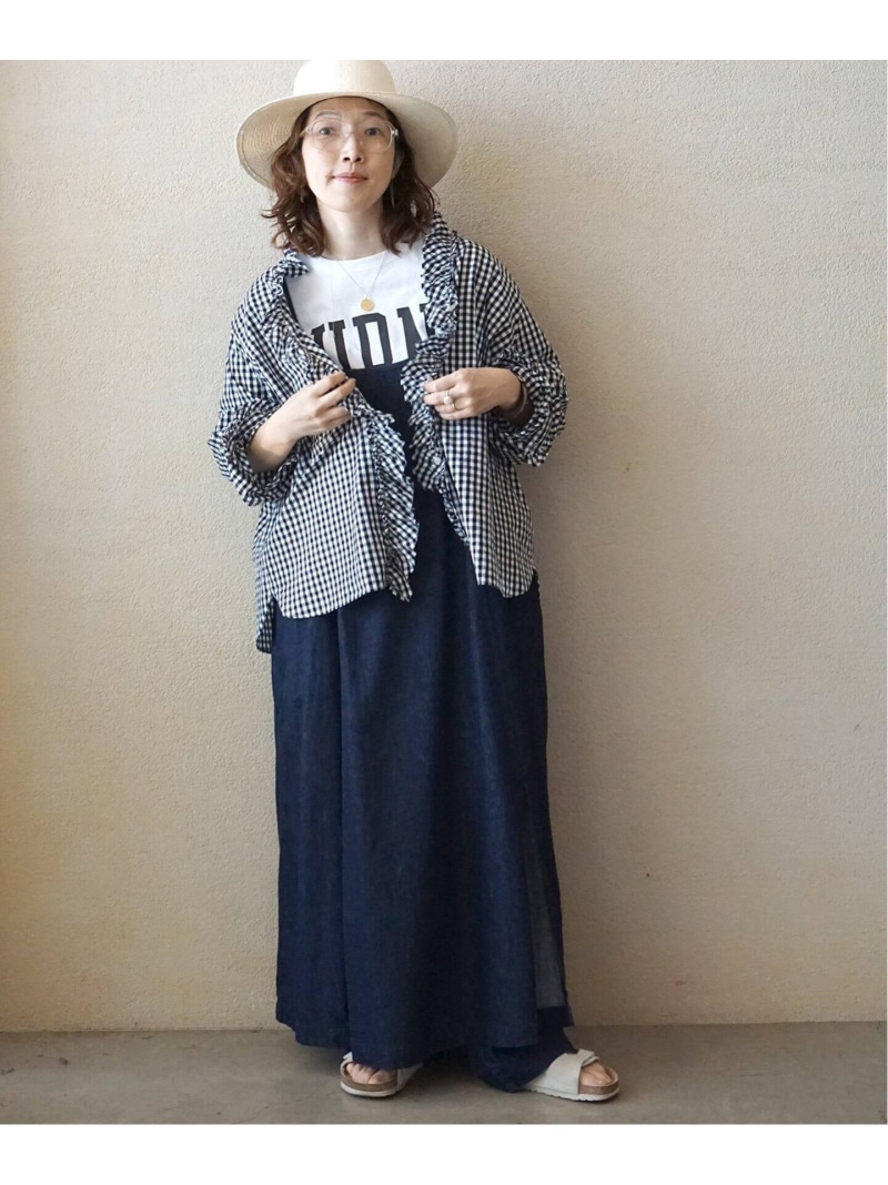 楽天市場】《追加》ギンガム フリルブラウス(BLK) journal standard