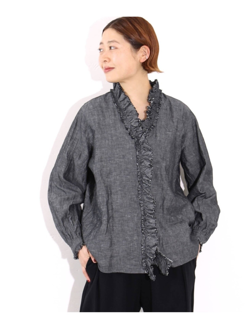 楽天市場】《追加》CLシャンブレー フリルブラウス journal standard