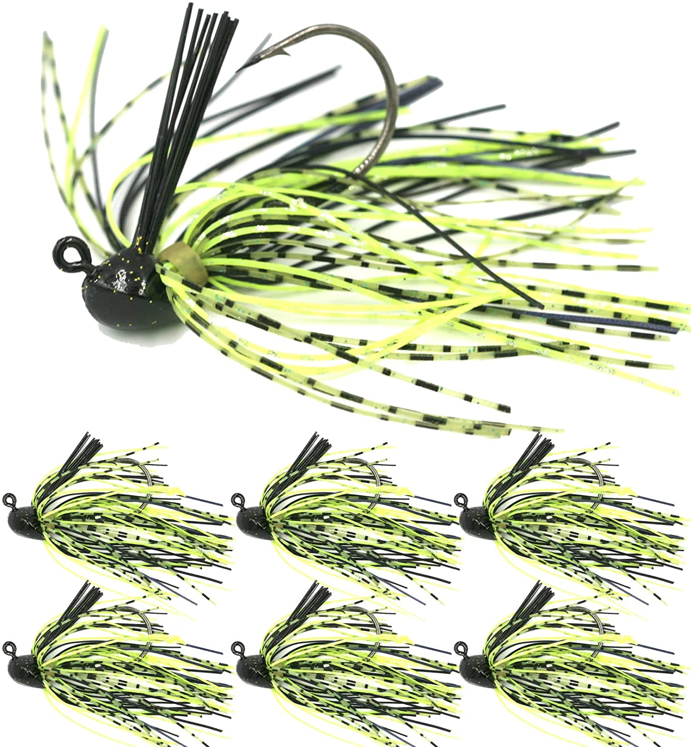 楽天市場】【3/8oz・10g 6個】ラバージグセット バス釣り ブラックバス