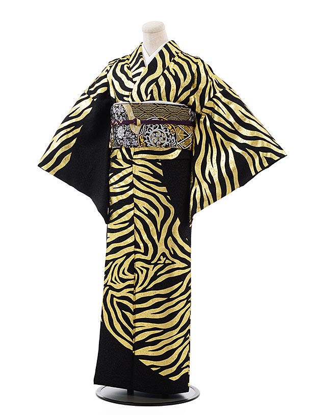 楽天市場】訪問着 レンタル モダン 正絹 t765 黒地 金彩 派手 入学式