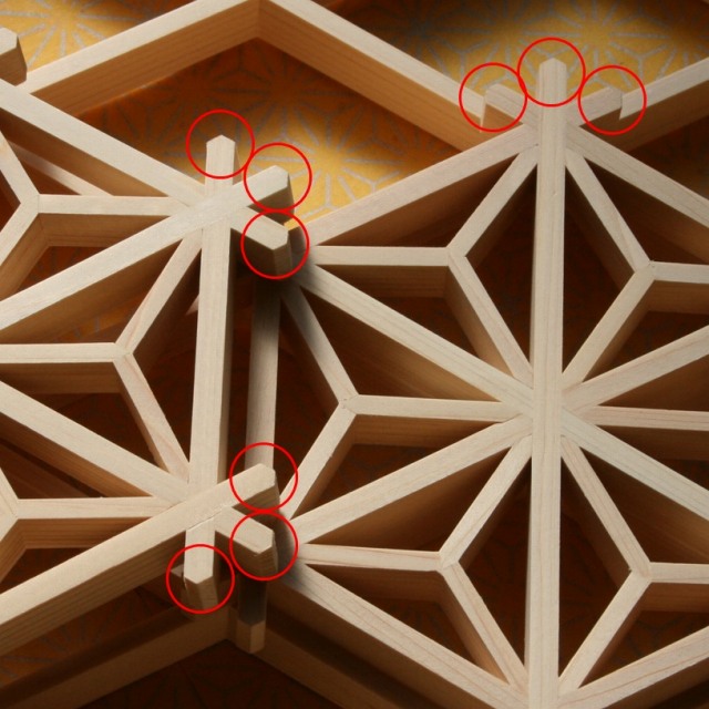 楽天市場】組子細工 完成品 kumiko assembled 二重麻の葉 組子