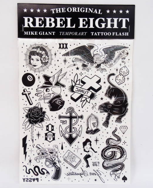 楽天市場】REBEL8 レベルエイト MIKE GIANT TEMPORARY TATTOO FLASH