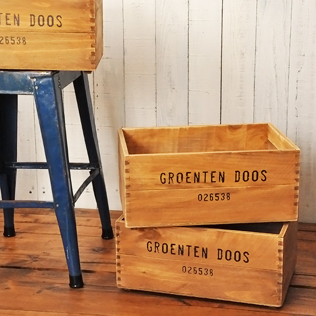 楽天市場】収納木箱 アンティーク風 ウッドボックス（2個セット）ふた