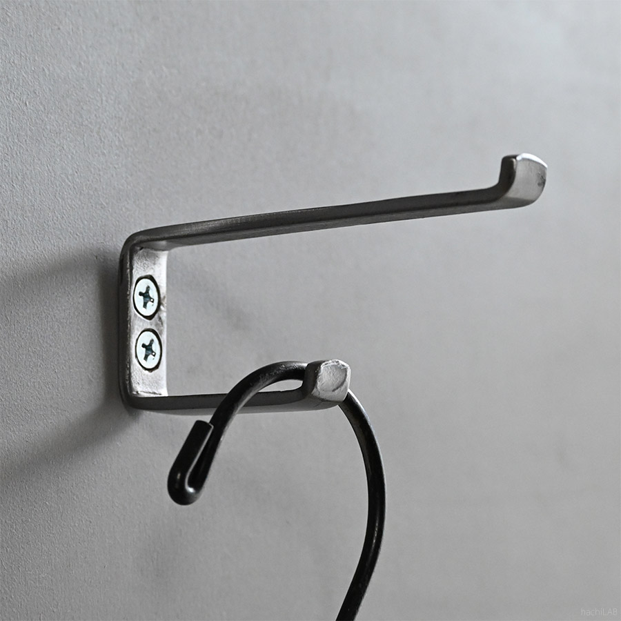 楽天市場】アイアンフック 2段 ダブルタイプ /壁掛けフック 吊り金具