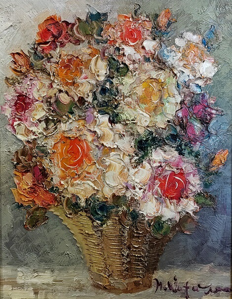 楽天市場】「薔薇」渡部ひでき（F6サイズ油彩画[油絵]（直筆油彩画