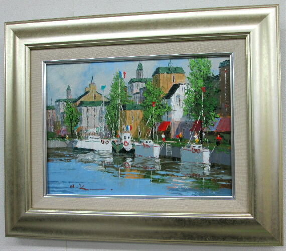 楽天市場】「マルセイユ」黒沢久 F4サイズ油彩画[油絵]・外国風景画