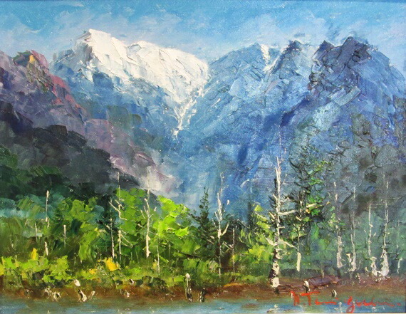 楽天市場】「上高地」谷口春彦【通信販売】（F6サイズ油彩画[油絵