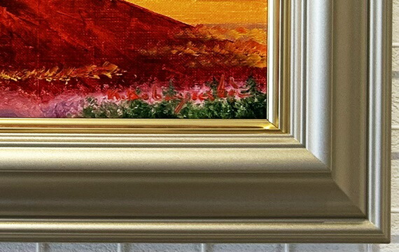 楽天市場】「赤富士」小林幸三 横長Wサムホールサイズ油彩画[油絵