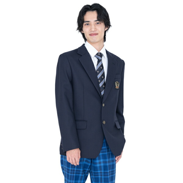 楽天市場】スクールネクタイ 制服ネクタイ ネイビー クレスト×サックス