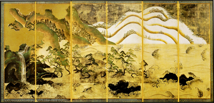 楽天市場】縮小屏風〈国宝 日月四季山水図屏風〉 : 京都便利堂 楽天市場店