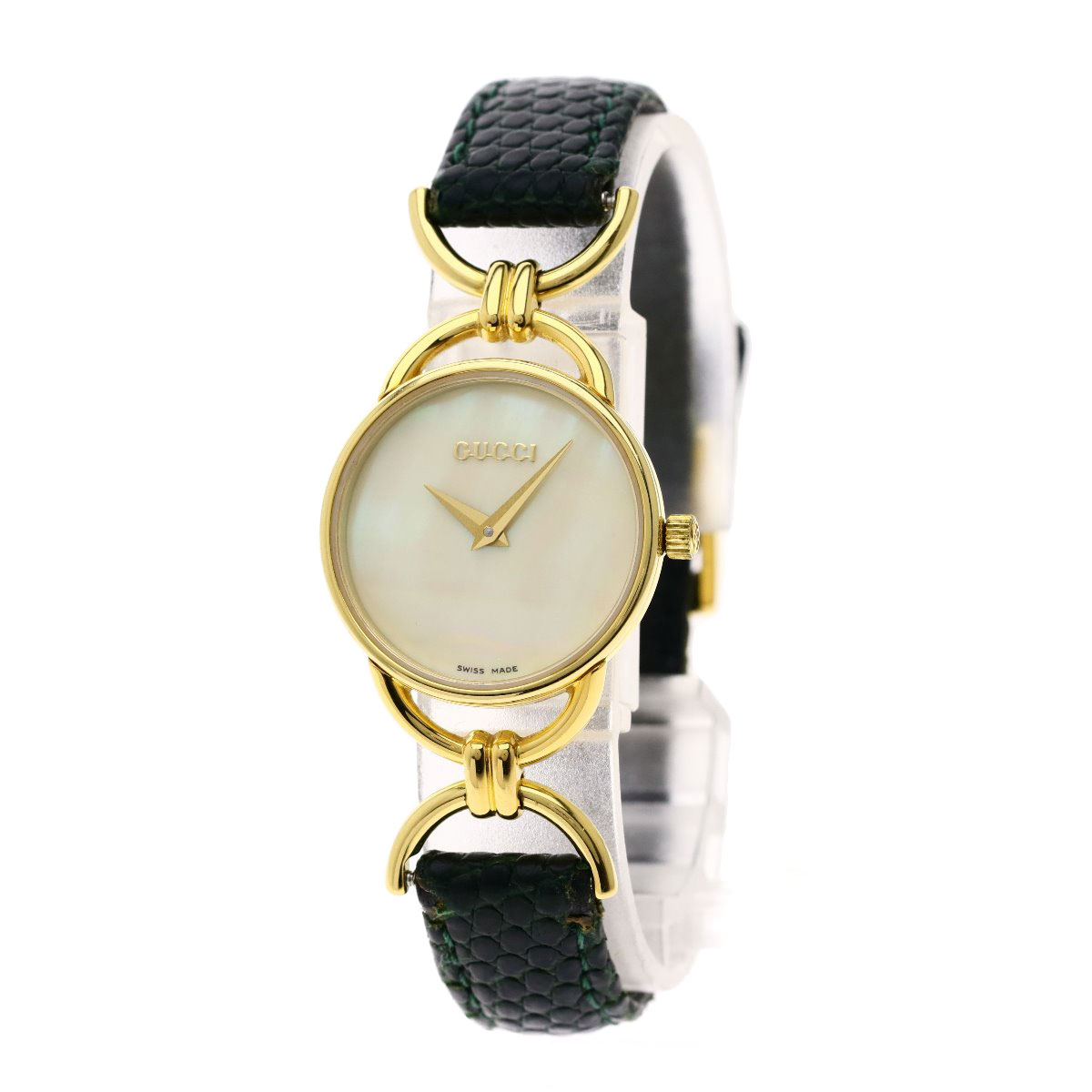 楽天市場】グッチ 6000.2.L 腕時計 GP/革 レディース 【中古】【GUCCI