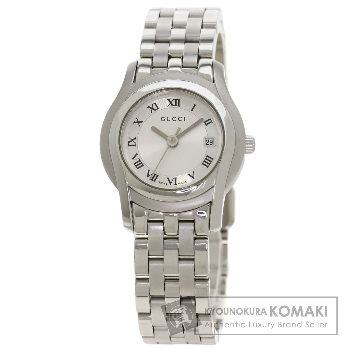 楽天市場】グッチ 5500L ラウンドフェイス 腕時計 ステンレススチール