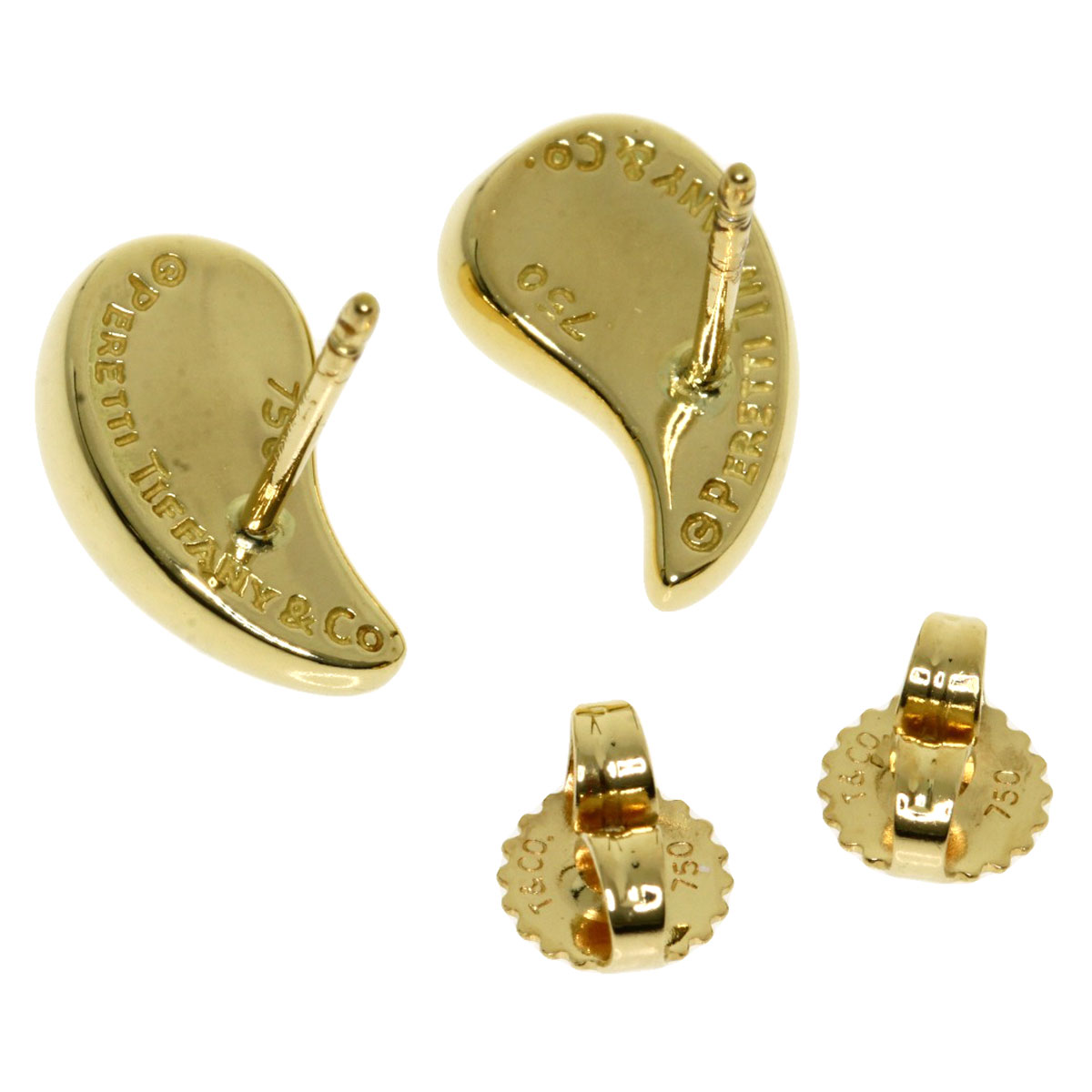 楽天市場】ティファニー ティアドロップ ピアス K18イエローゴールド